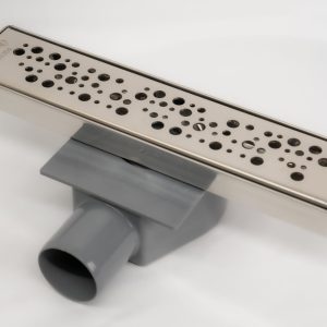 Shower drain with horizontal outlet - Cirlces