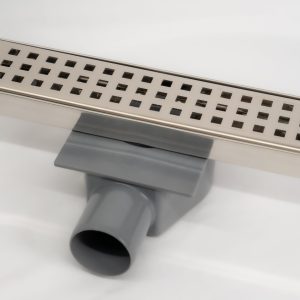 Shower drain with horizontal outlet - Squares