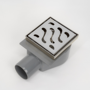 Square drain with horizontal outlet - Ocean Wave